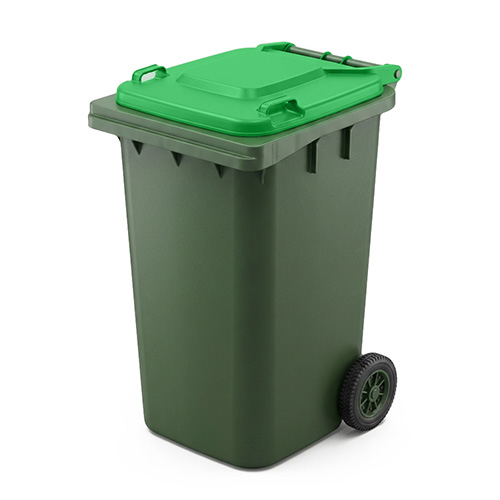 household bin with green lid